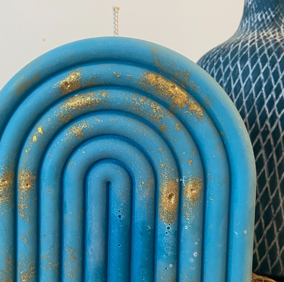 Arc grand modèle bleu et or