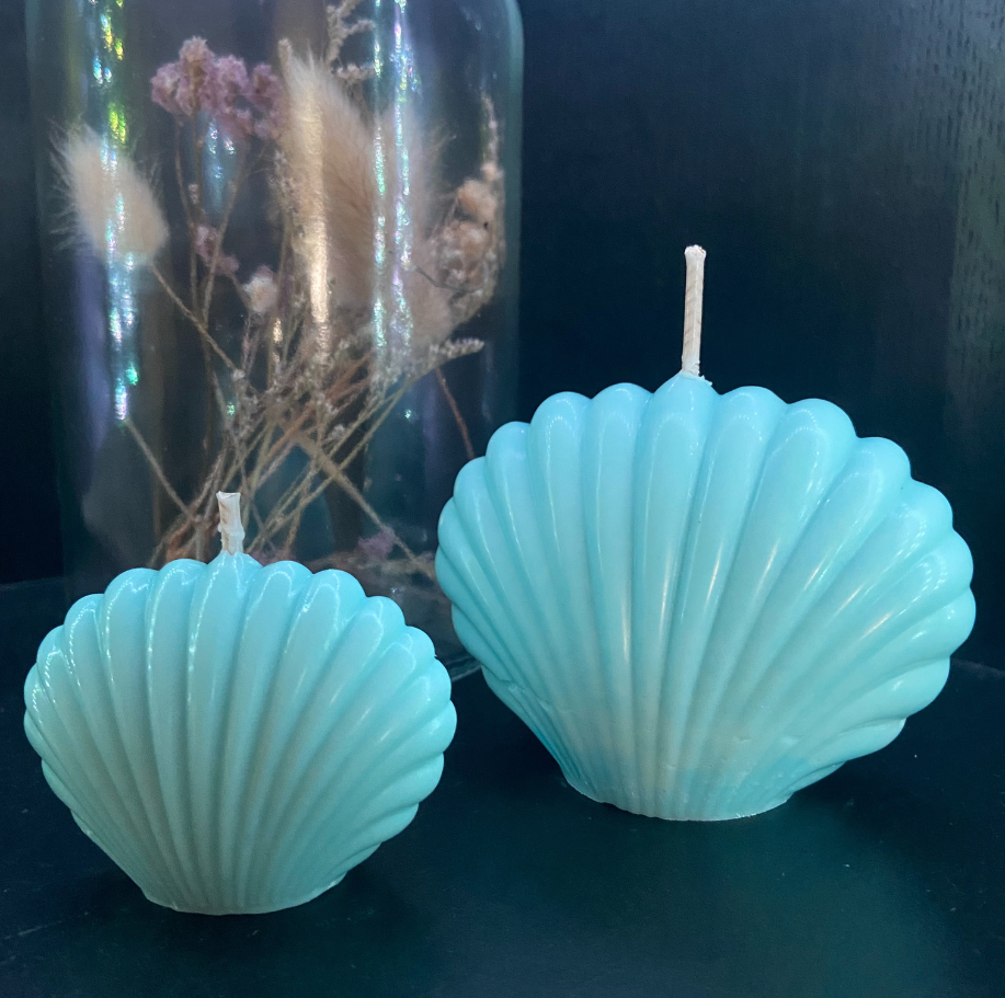 Bougie moulée modèle coquillage