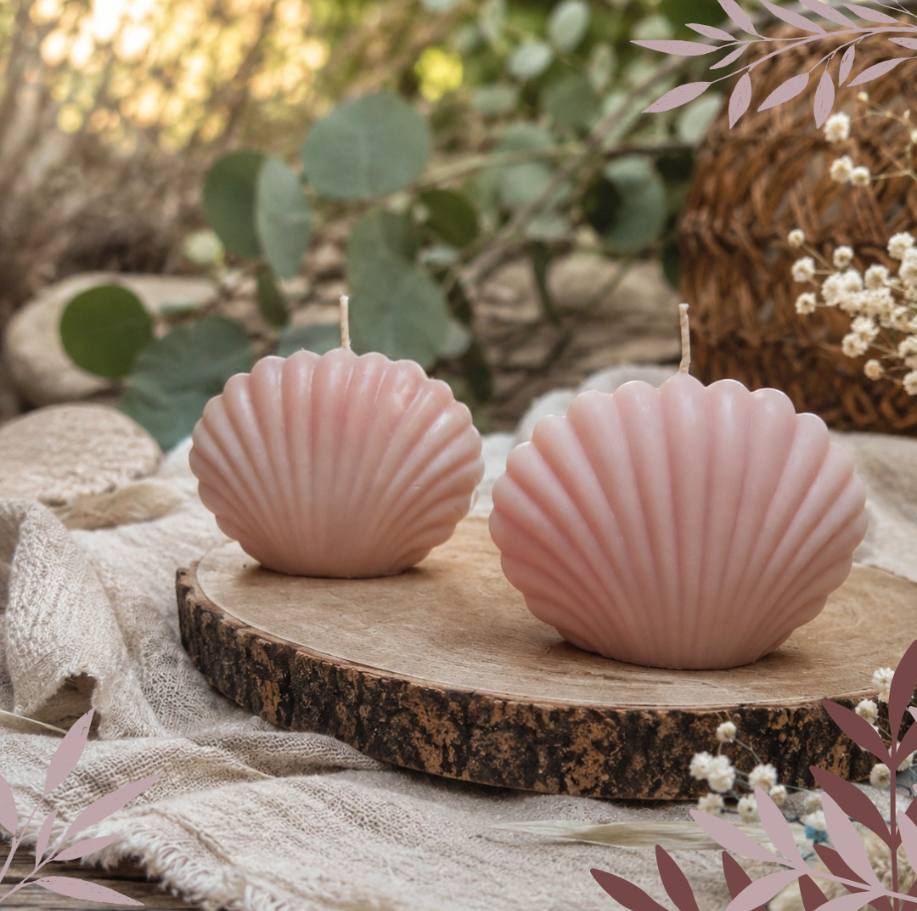 Bougie moulée modèle coquillage
