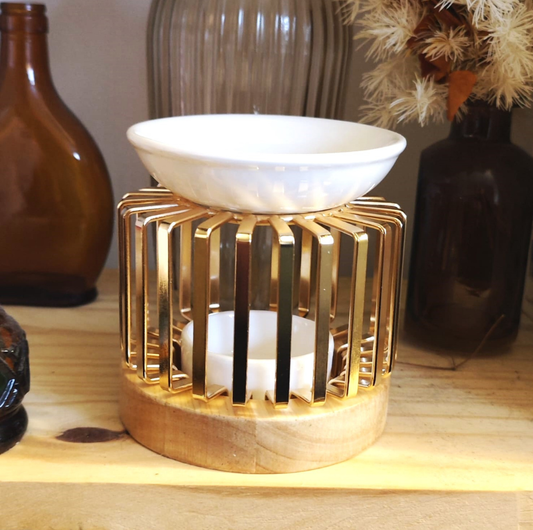 Diffuseur pour fondant parfumés métal, bois et céramique