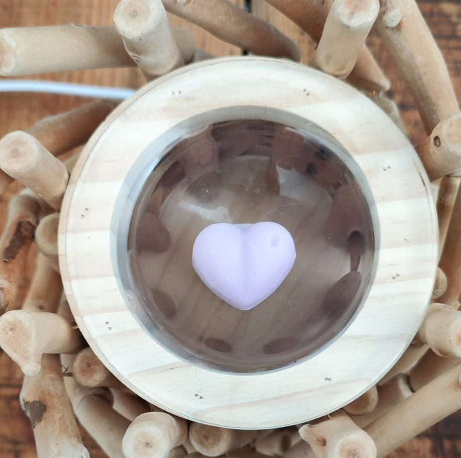 Lampe diffuseur en bois flotté – Fondants parfumés & huiles essentielles